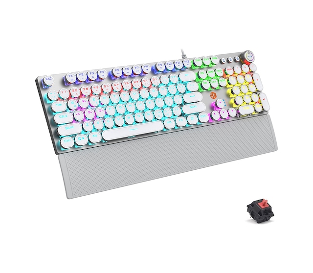 Lecoo KG1102 USB Kablolu Red Switch Makro Tuşlu RGB Mekanik Gaming Türkçe Q Metalik Klavye