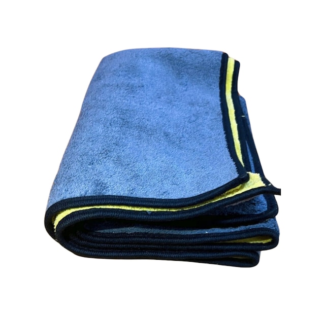 Autofresh Çift Kat Mikrofiber Oto Kurulama Havlusu 30x60 Cm 800gsm Kenarı Biye Gri Sarı
