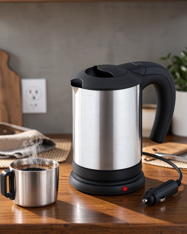 12v Araç Kettle Paslanmaz Çelik 1 L Otosuısıtıcı-7