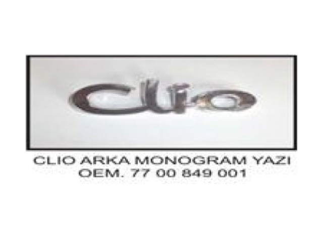Arka Yazı Clıo Em Küçük Harfle Glblseme - 77 Yazılı Olan