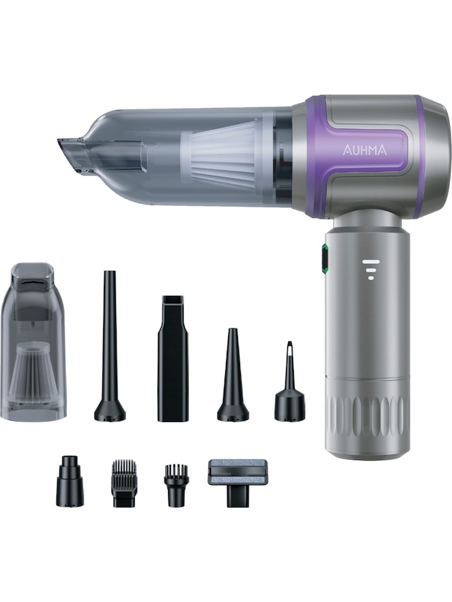 Ahv-19 Kablosuz Araç İçi Süpürge Mor 17000pa Güçlü Vakum Fırçasız Motor Üfleme & Vakum Mor