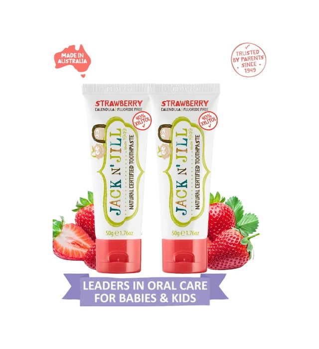Jack N Jill Doğal Sertifikalı Diş Macunu - Çilek Aromalı 2 Adet 2x50g