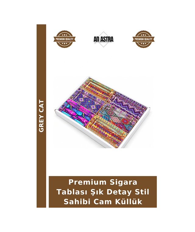 Premium Sigara Tablası Şık Detay Stil Sahibi Cam Küllük