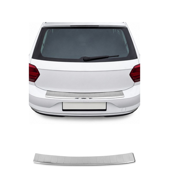 Vw Polo Vı Hatchback 2017-2027 Uyumlu Krom Arka Tampon Eşiği Paslanmaz Çelik