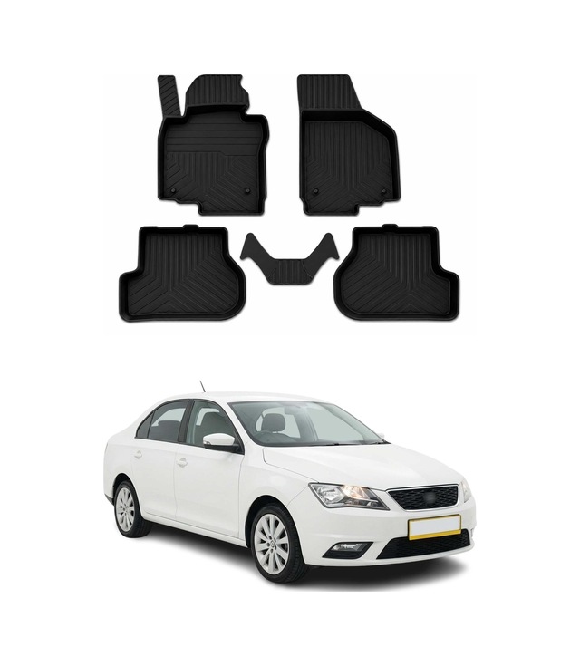 Seat Toledo 2012-2019 Uyumlu 4d Havuzlu Paspas Kauçuk Siyah 5 Parça