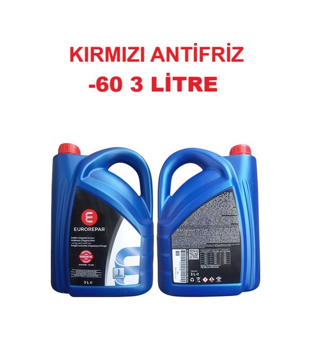 Antifriz Kırmızı -60 Derece 3 Litre Eurorepar