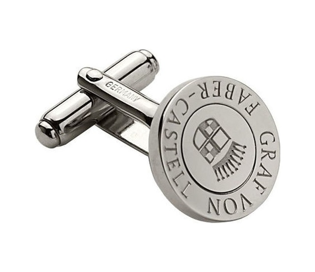 Graf Von Faber-castell Platin Kaplama Kol Düğmesi 118970 Gri