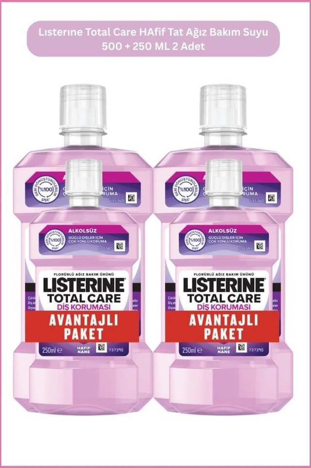 Total Care Hafif Tat Ağız Bakım Suyu 500 + 250 Ml 2 Adet
