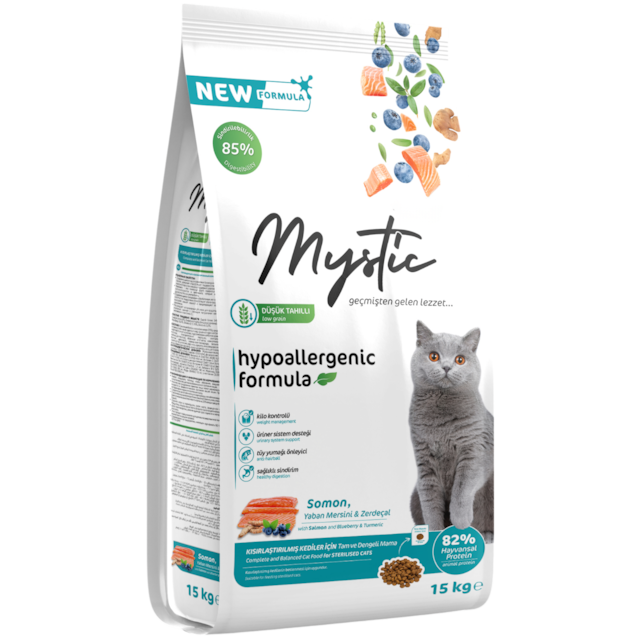 Mystic Somonlu Kısırlaştırılmış Kedi Maması 15 Kg