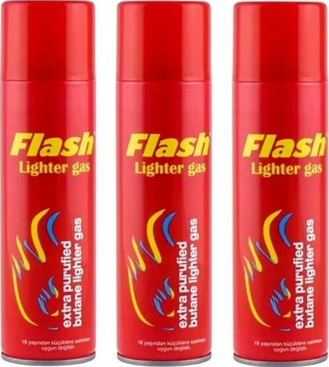 3 Adet Flash Çakmak Gazı 270 ML
