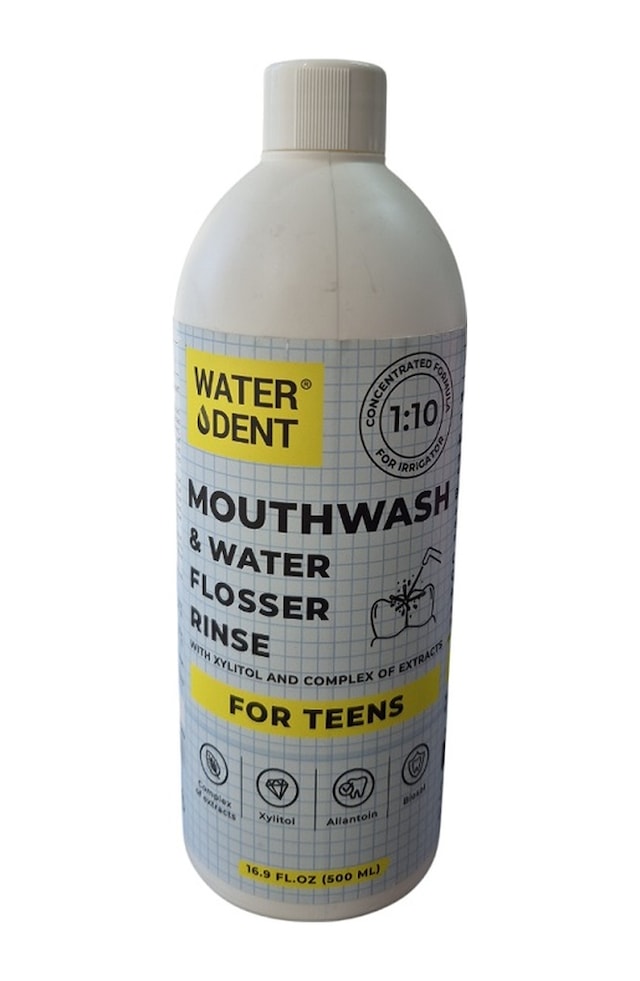 Waterdent Mouthwash Water Flosser Rinse For Teens 500 Ml