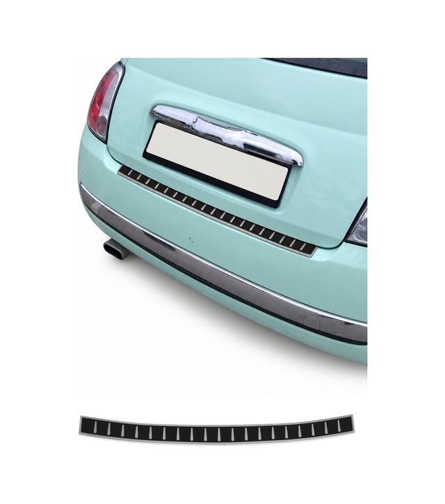 Fiat 500e Hatchback 3 Kapı I 2024-2027 Uyumlu Arka Tampon Eşiği Krom-karbon Folyolu