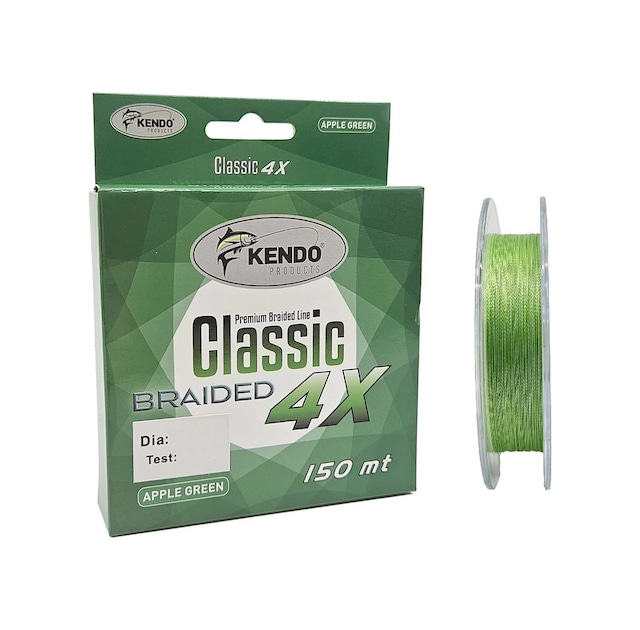 Kendo Classic 4x 150m 0,14mm Apple Green Örgü İp Misina