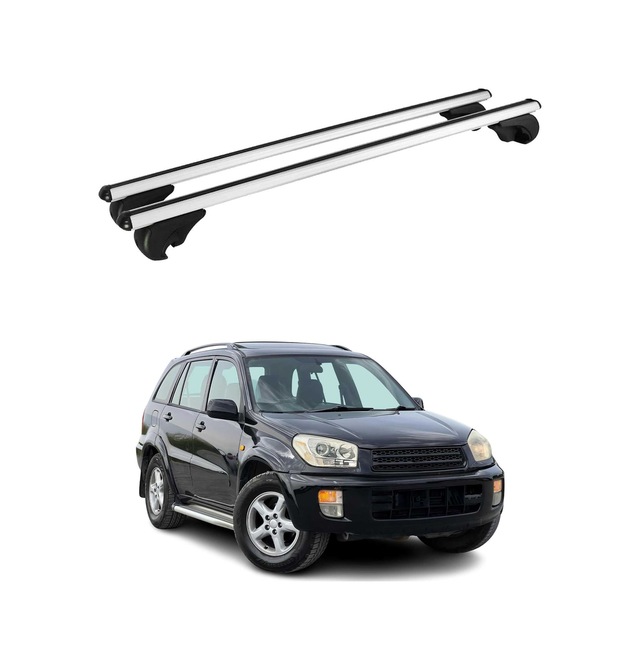 Toyota Rav4 Iı 2000-2005 Arası Uyumlu Port Bagaj Taşıyıcı Ara Atkı Alüminyum Gümüş 2 Parça