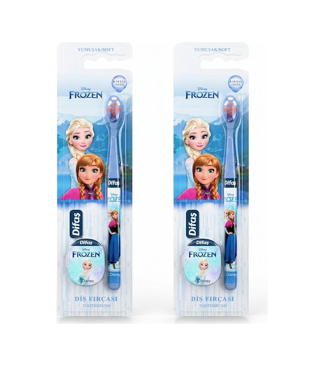 Difaş Frozen Yumuşak Kıllı Diş Fırçası 8-14 Yaş 2 Adet