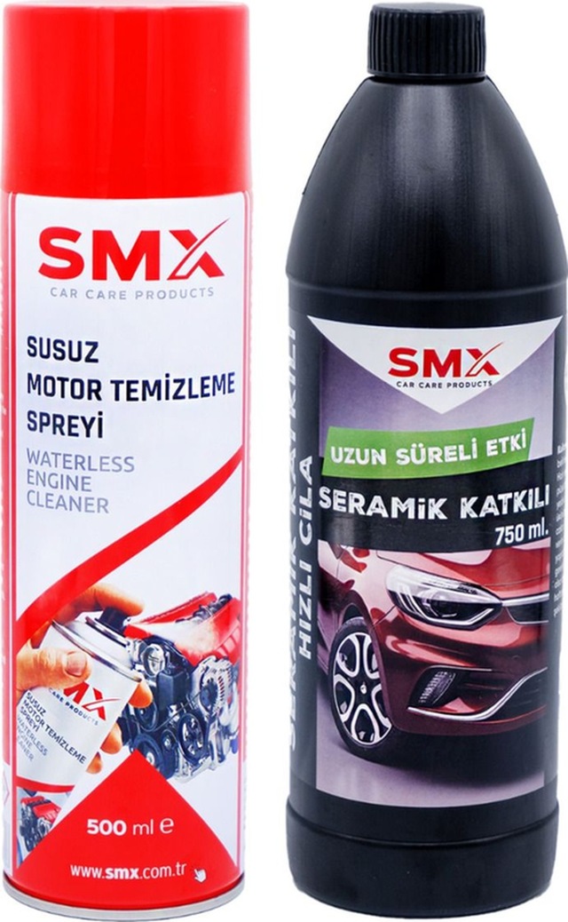 Susuz Motor Temizleme Spreyi 500 Ml + Seramik Katkılı Hızlı Ve Pratik Cila 750 Ml