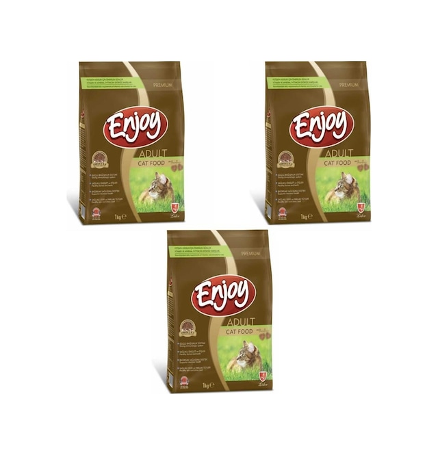 Enjoy Tavuk Etli Yetişkin Kedi Maması 3 x 1 KG
