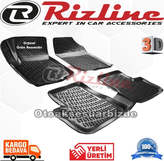 Peugeot 207 3D Paspas Havuzlu Siyah Stw 2006-2012 Arası Rizline N11.27617
