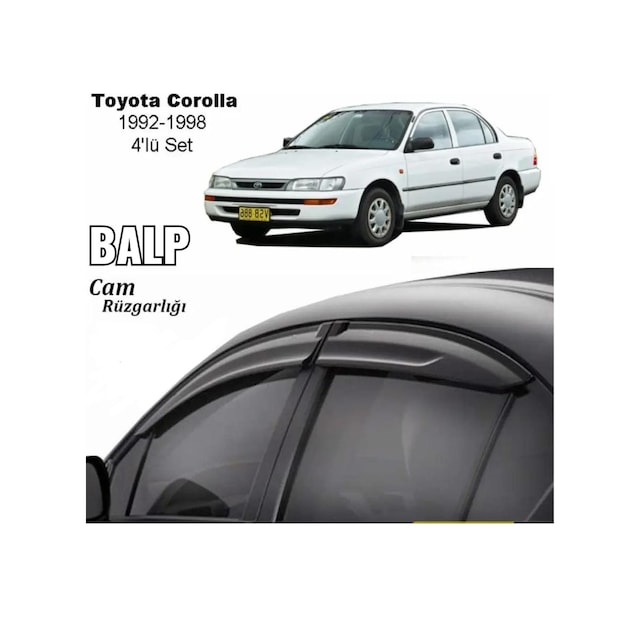 Toyota Corolla Uyumlu Cam Rüzgarlığı 1993-1999 Arası Mügen Tip 4Lü
