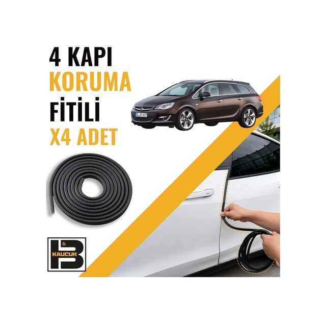 Opel Astra J Station Wagon Kapı Koruma Fitili-4 Kapı-siyah-bm2497