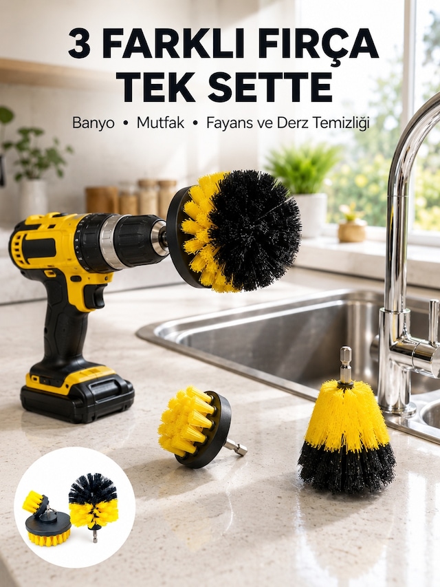 Tek Banyo, Mutfak, Jant Ve Fayans Temizliği İçin Uygun Matkap Başlığı Najmaddin