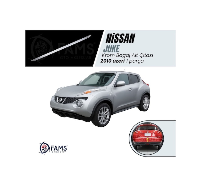 Nissan Juke Krom Bagaj Alt Çıtası 2010 Üzeri P.Çelik