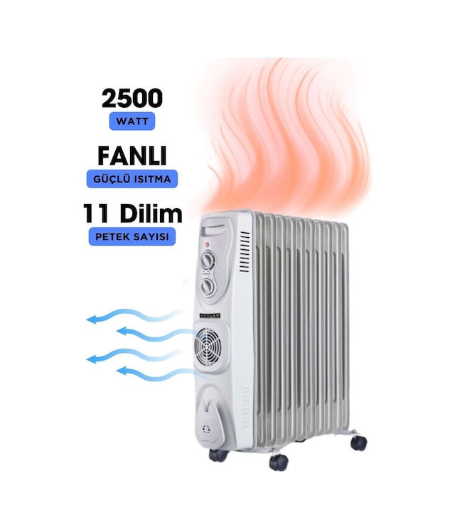 Süsler SR-5811 – 11 Dilim Fanlı Yağlı Radyatör