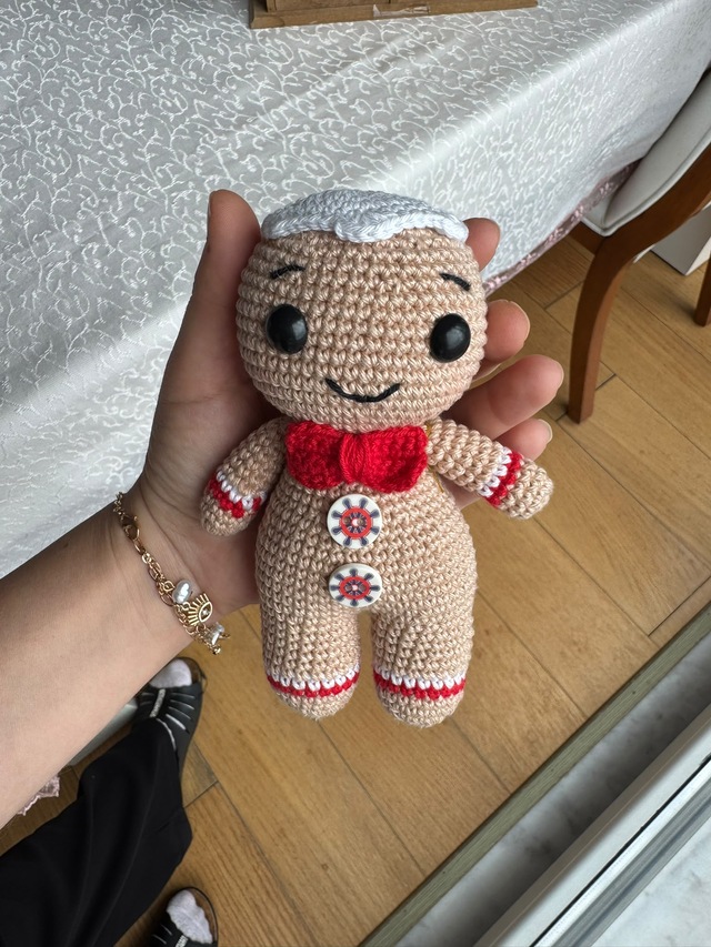 Amigurumi Kurabiye Adam Gingerbread Man 2 15 Cm