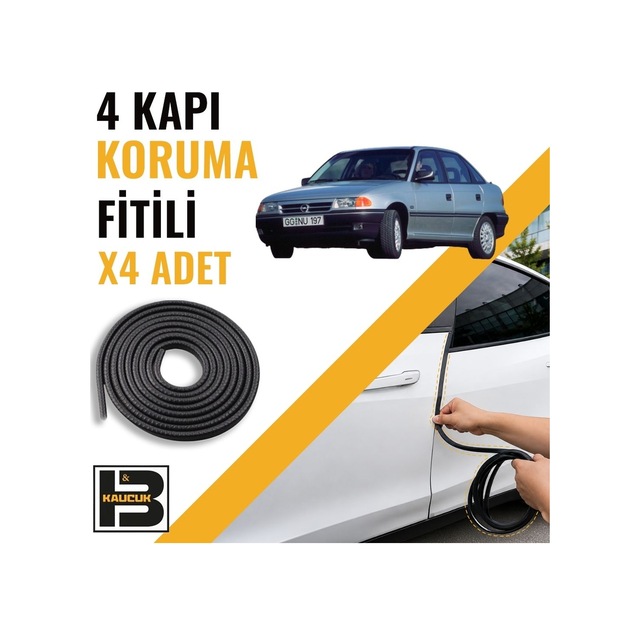 Opel Astra F Sedan 1991-2002 Kapı Koruma Fitili-4 Kapı-siyah-bm2204
