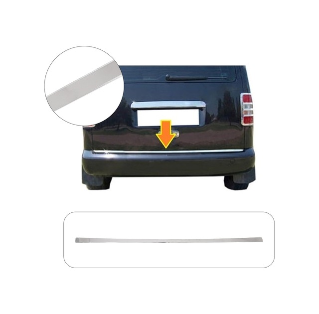 Volkswagen Caddy Uyumlu 2003-2010 Krom Bagaj Alt Çıtası Paslanmaz Çelik