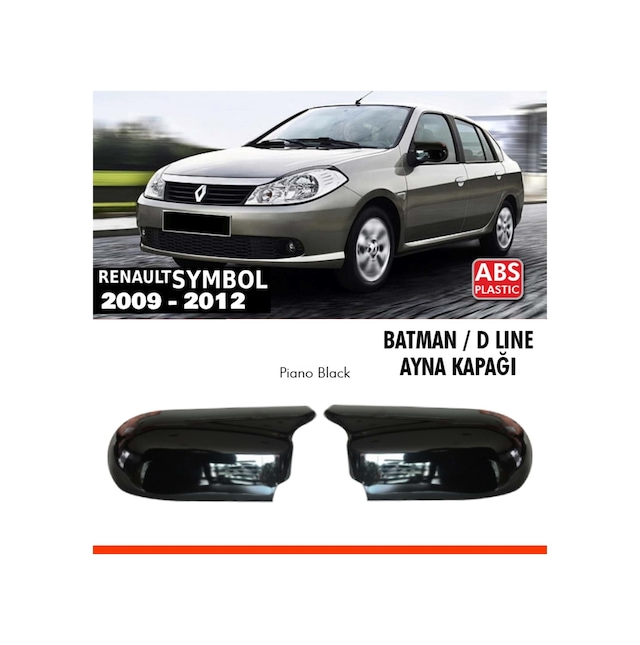 Renault Symbol 2 Yarasa Batman Ayna Kapağı Piano Black 2009 2012