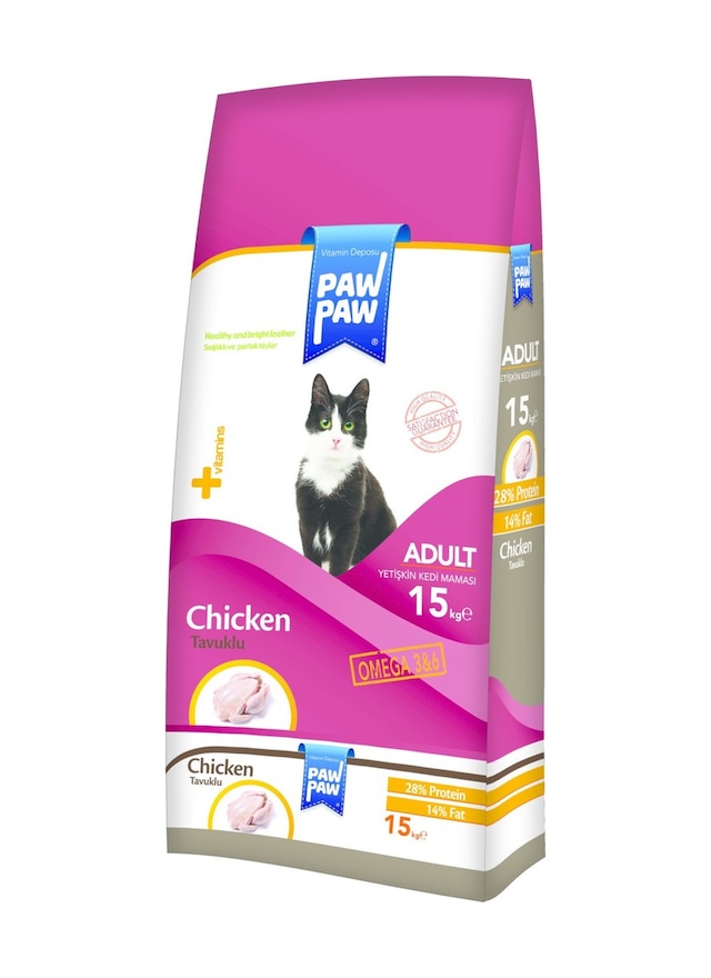 Paw Paw Tavuklu Yetişkin Kedi Maması 15 KG