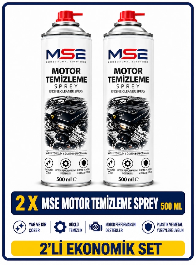 Mse Pro Susuz Motor Temizleme Spreyi 500 Ml X 2 Adet