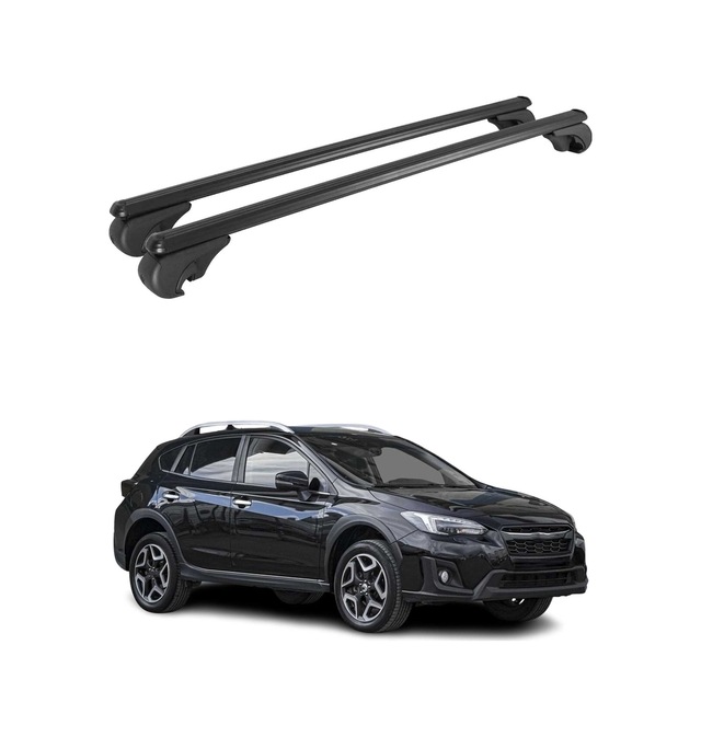 Subaru Impreza V Hatchback 2016-2023 Arası Uyumlu Port Bagaj Taşıyıcı Ara Atkı Alüminyum Siyah 2 Parça