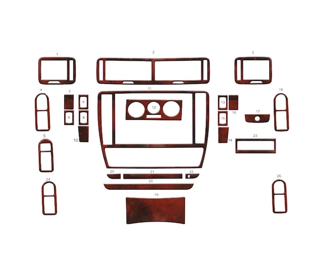 Volkswagen Passat Uyumlu Torpido Kaplama 1996-2004 26 Parça Maun