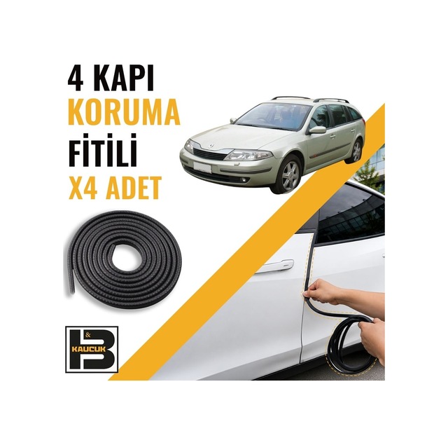 Renault Laguna 2 Station Wagon Kapı Koruma Fitili-4 Kapı-siyah-bm2188