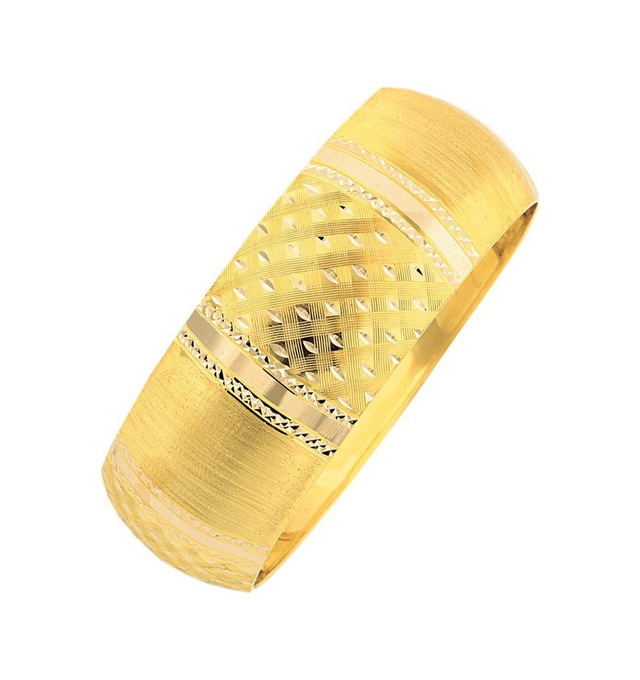 14 Ayar Altın Şarnelli Mega Bilezik 18 Gram