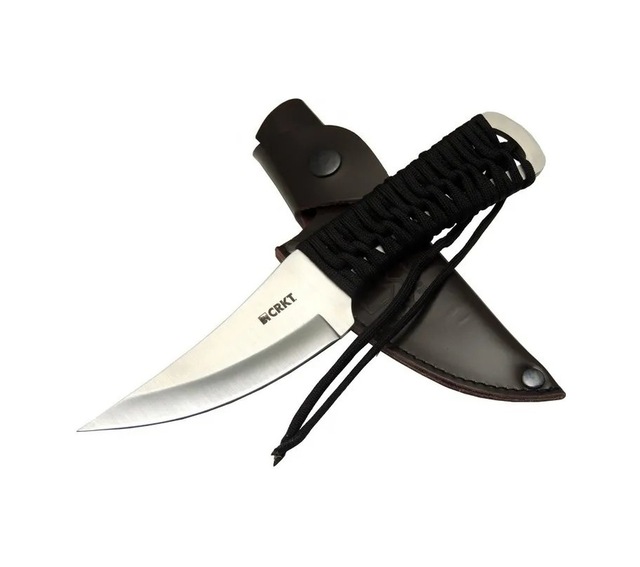Crkt Scrub Fixed 2712 Wy Kamp / Outdoor Bıçak 22, 5cm - İpli Sap, Deri Kılıflı