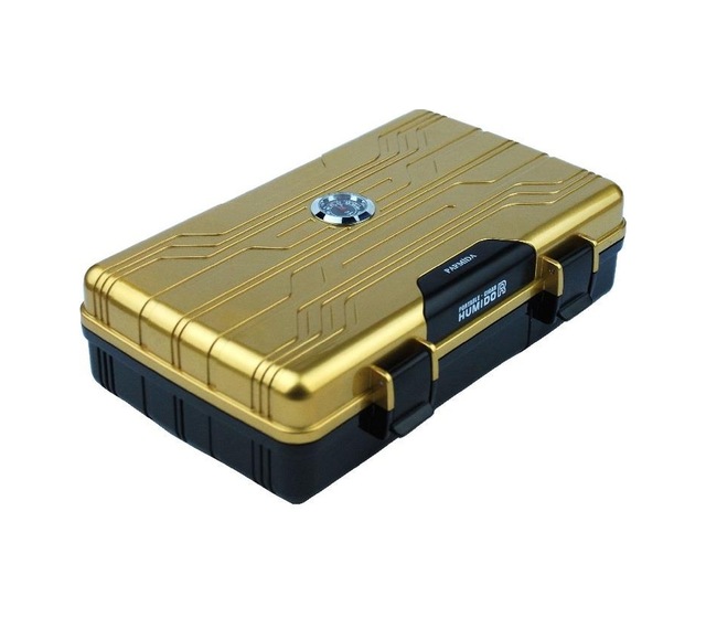 Seyahat Tipi Gold-siyah Humidor Puro Kutusu - Tr2214