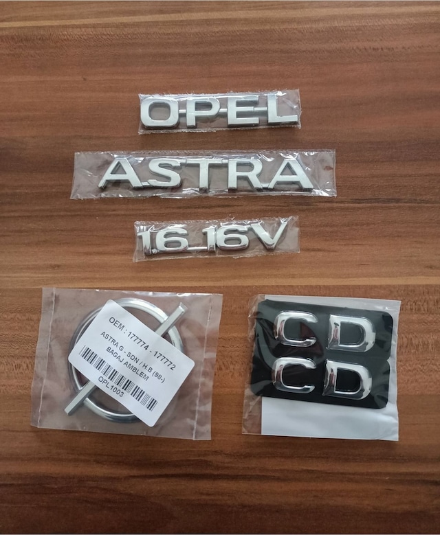 Opel Astra 1.616v Bagaj Yazısı Arka Bagaj Arması Cd Yazısı Astra Arka Arma Cd Kapı Yazısı