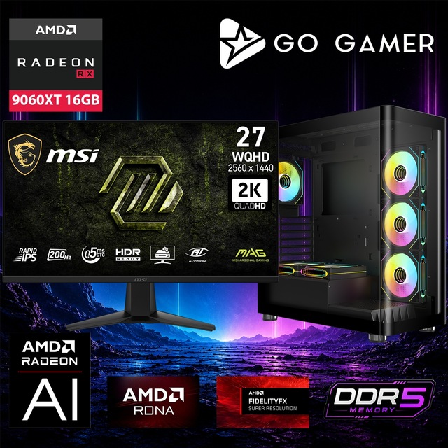 Go Gamer AE584DP Ryzen 7 9700X RX 9060 XT 64GB RAM 1TB SSD