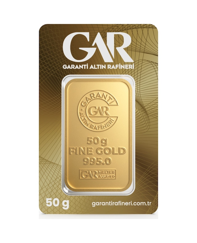 Garanti Gold 50 gr Gram Külçe Altın 24 Ayar