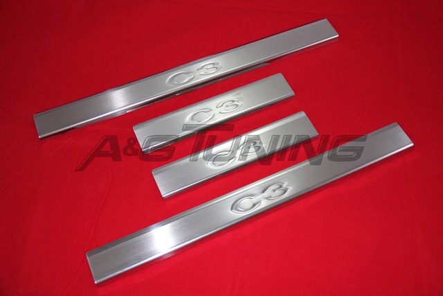 Citroen C3 Krom Kapı Eşiği Tk 2002-2009 4 Kapı Paslanmaz Çelik N11.8048