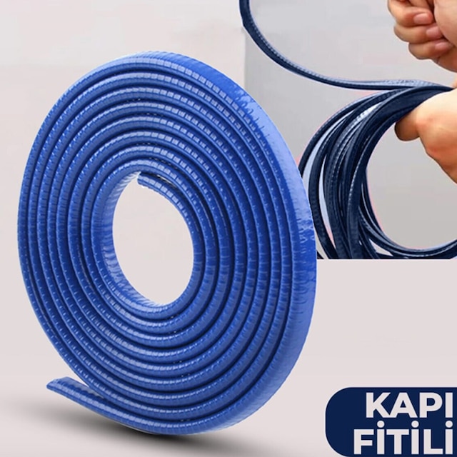 Araç Kapı Koruma Fitili Çarpma Çizilme Önleyici Fitil Mavi 5 Mtre
