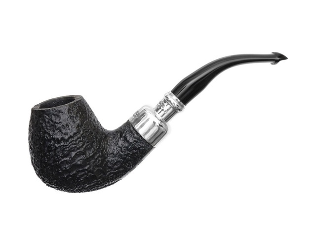 Peterson System Spigot Sandblasted B42 9mm. Filtreli Vulcanite Saplı Pipo 206091