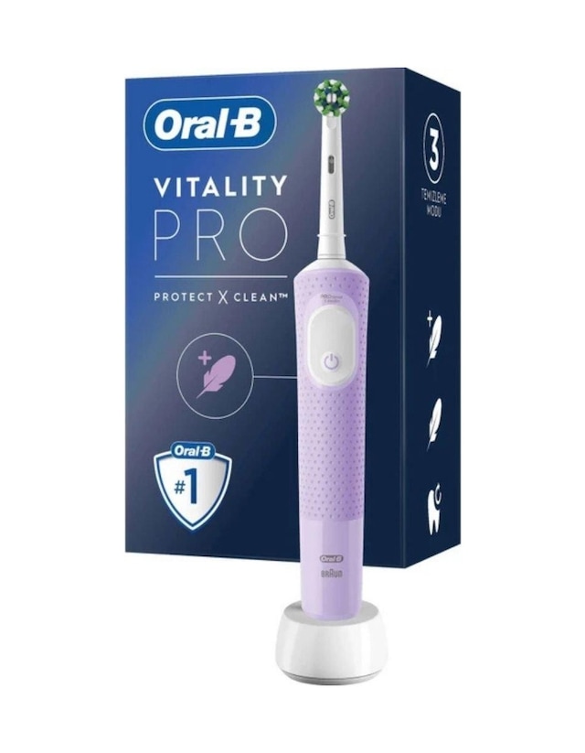 Oral B D103 Vitality Pro Cross Action Şarjlı Diş Fırçası Lila