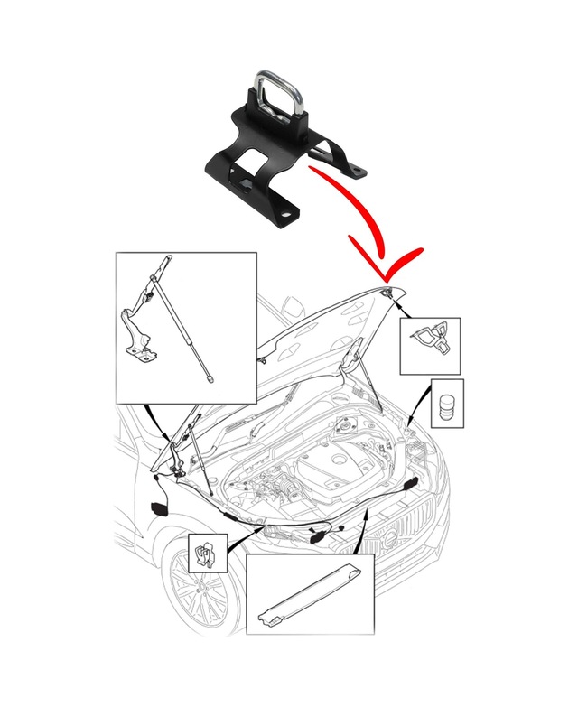 Volvo Xc60 Kaput Kilit Karşılığı 2015 2025 Sol