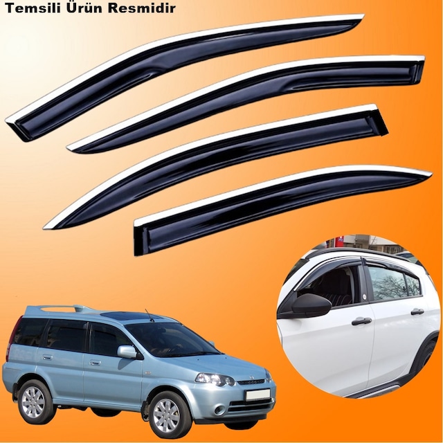 Honda Hrv Mügen Cam Rüzgarlığı Abs Krom Nikelajlı Cam Rüzgarlığı 1999-2006 Arası 4 Lü Set