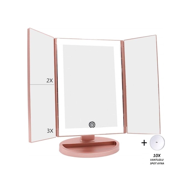 Land Of Myth Zoomlu 37 Led Işıklı Makyaj Aynası Rose Gold