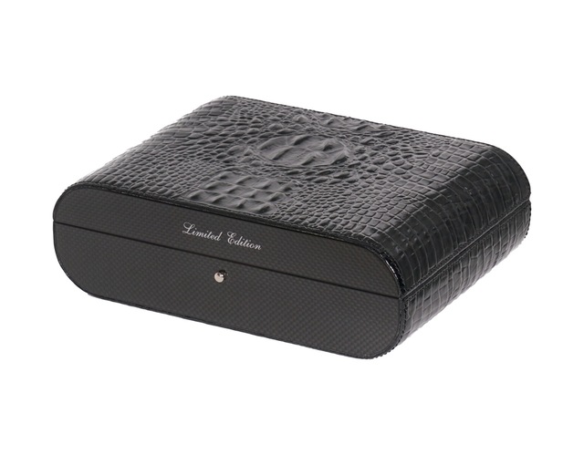 Gentili Emilio Siyah Karbon, Timsah Derisi Humidor 373054